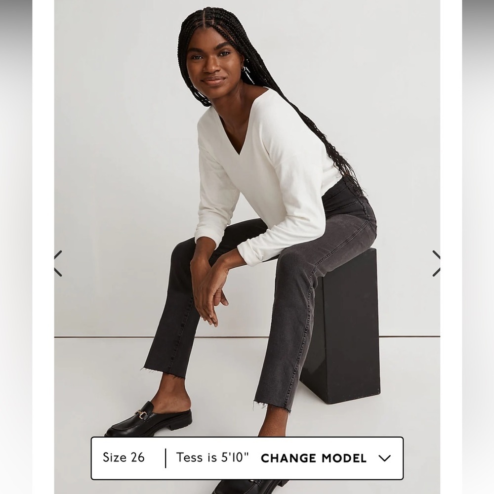 Madewell Stovepipe In Banberry Wash Raw Hem‎